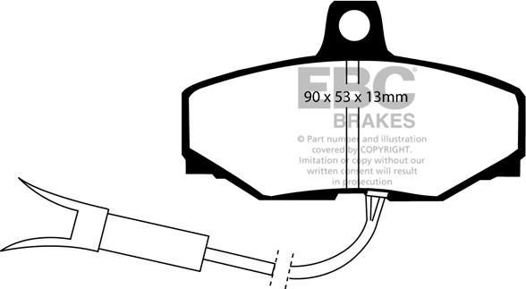 EBC Brakes DP3757/2C - Kit pastiglie freno, Freno a disco autozon.pro