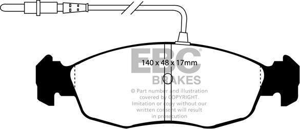 EBC Brakes DP4948R - Kit pastiglie freno, Freno a disco autozon.pro