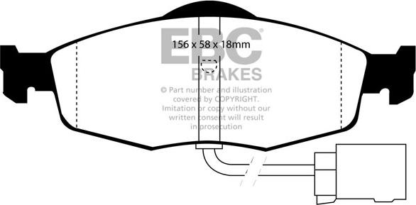 EBC Brakes DP2955 - Kit pastiglie freno, Freno a disco autozon.pro