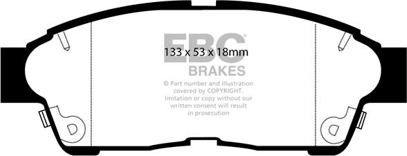 EBC Brakes DP2964 - Kit pastiglie freno, Freno a disco autozon.pro