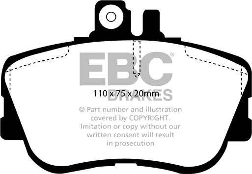 EBC Brakes DP2962 - Kit pastiglie freno, Freno a disco autozon.pro