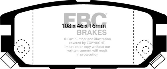 EBC Brakes DP5987NDX - Kit pastiglie freno, Freno a disco autozon.pro