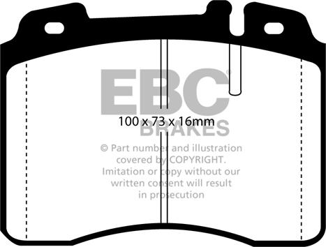 EBC Brakes DP2927/2 - Kit pastiglie freno, Freno a disco autozon.pro