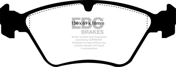 EBC Brakes DP4976R - Kit pastiglie freno, Freno a disco autozon.pro