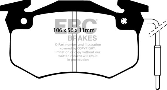 EBC Brakes DP2458/2 - Kit pastiglie freno, Freno a disco autozon.pro