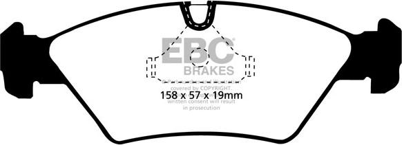 EBC Brakes DP2414 - Kit pastiglie freno, Freno a disco autozon.pro