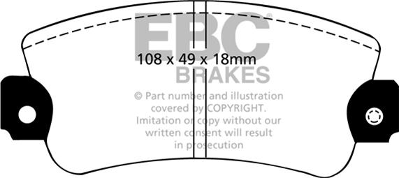 EBC Brakes DP2485 - Kit pastiglie freno, Freno a disco autozon.pro