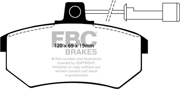 EBC Brakes DP2486 - Kit pastiglie freno, Freno a disco autozon.pro