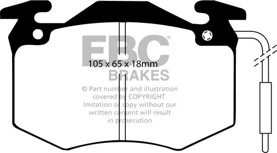 EBC Brakes DP2546 - Kit pastiglie freno, Freno a disco autozon.pro