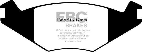 EBC Brakes DP2515 - Kit pastiglie freno, Freno a disco autozon.pro