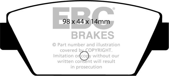 EBC Brakes DP2576 - Kit pastiglie freno, Freno a disco autozon.pro