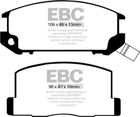 EBC Brakes DP2602 - Kit pastiglie freno, Freno a disco autozon.pro