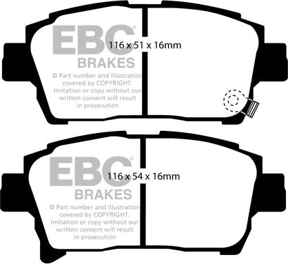 EBC Brakes DP21459 - Kit pastiglie freno, Freno a disco autozon.pro