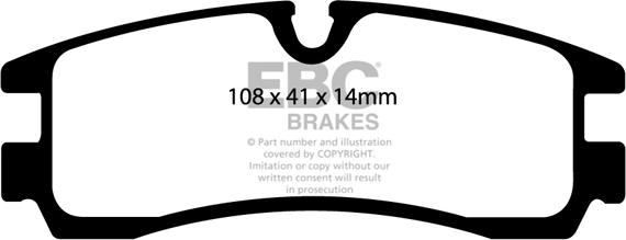 EBC Brakes DP21621/2 - Kit pastiglie freno, Freno a disco autozon.pro