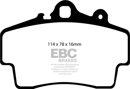 EBC Brakes DP21207 - Kit pastiglie freno, Freno a disco autozon.pro