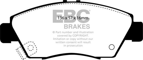 EBC Brakes DP891 - Kit pastiglie freno, Freno a disco autozon.pro