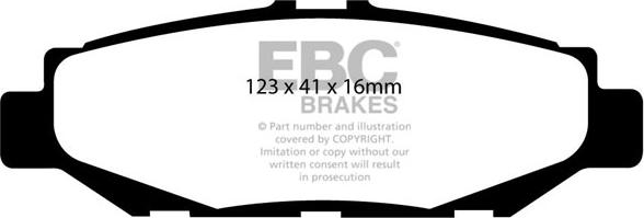 EBC Brakes DP4848R - Kit pastiglie freno, Freno a disco autozon.pro