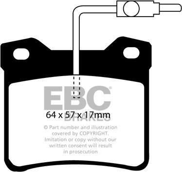 EBC Brakes DP816 - Kit pastiglie freno, Freno a disco autozon.pro