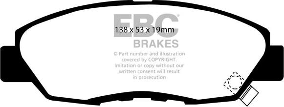 EBC Brakes DP2812 - Kit pastiglie freno, Freno a disco autozon.pro