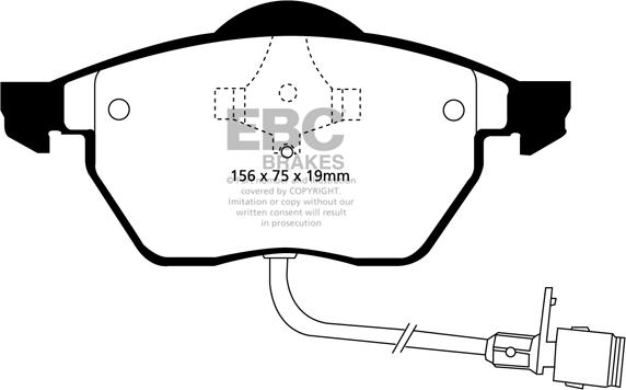 EBC Brakes DP4836R - Kit pastiglie freno, Freno a disco autozon.pro