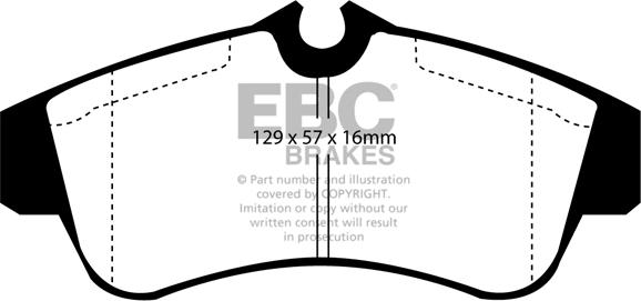 EBC Brakes DP2833 - Kit pastiglie freno, Freno a disco autozon.pro