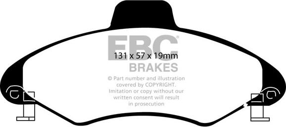 EBC Brakes DP2837/2 - Kit pastiglie freno, Freno a disco autozon.pro