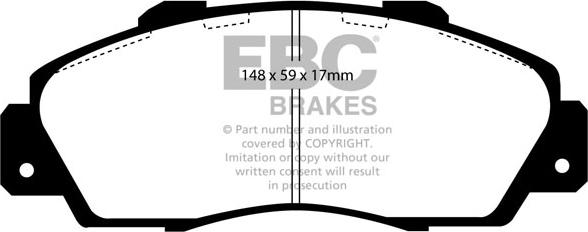 EBC Brakes DP2872 - Kit pastiglie freno, Freno a disco autozon.pro