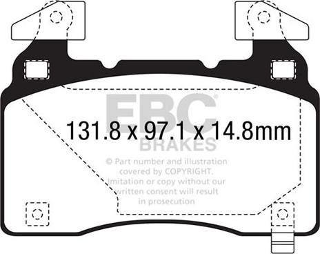 EBC Brakes DP43028R - Kit pastiglie freno, Freno a disco autozon.pro