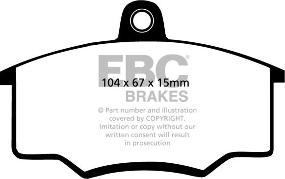 EBC Brakes DP310/2 - Kit pastiglie freno, Freno a disco autozon.pro