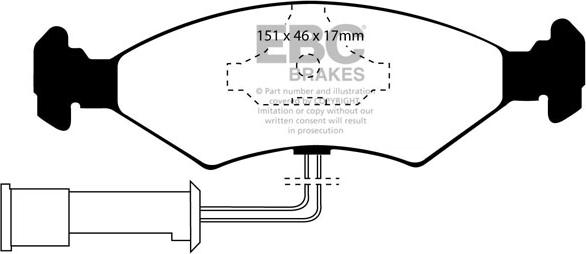 EBC Brakes DP2389 - Kit pastiglie freno, Freno a disco autozon.pro