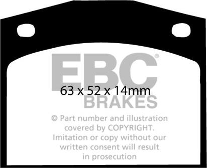 EBC Brakes DP238 - Kit pastiglie freno, Freno a disco autozon.pro