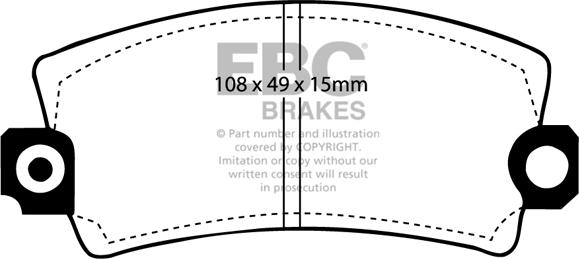 EBC Brakes DP269 - Kit pastiglie freno, Freno a disco autozon.pro