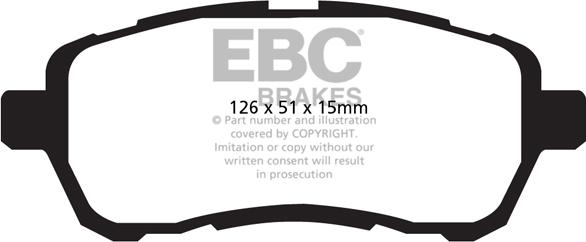 EBC Brakes DP22003 - Kit pastiglie freno, Freno a disco autozon.pro