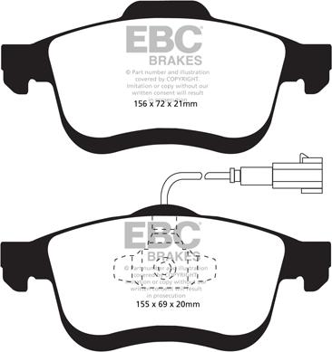 EBC Brakes DP22010 - Kit pastiglie freno, Freno a disco autozon.pro