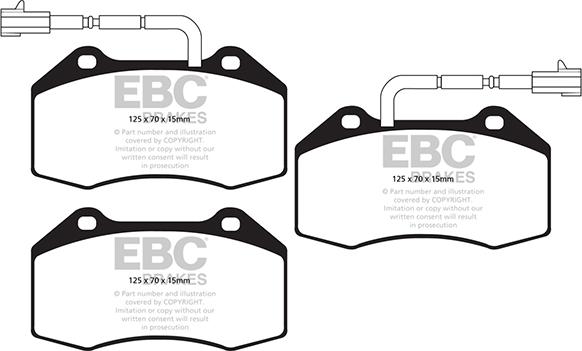 EBC Brakes DP22021/2 - Kit pastiglie freno, Freno a disco autozon.pro