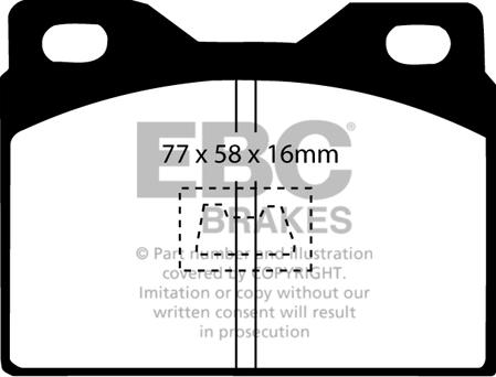 EBC Brakes DP2220 - Kit pastiglie freno, Freno a disco autozon.pro