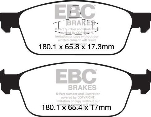 EBC Brakes DP22145 - Kit pastiglie freno, Freno a disco autozon.pro