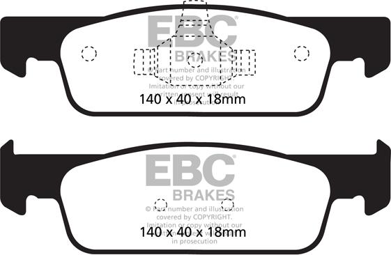 EBC Brakes DP22146 - Kit pastiglie freno, Freno a disco autozon.pro