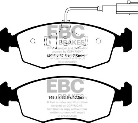 EBC Brakes DPX2141 - Kit pastiglie freno, Freno a disco autozon.pro