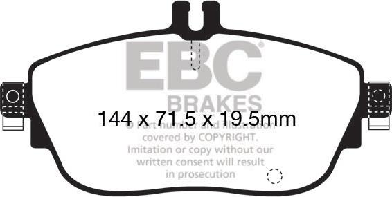 EBC Brakes DP22165 - Kit pastiglie freno, Freno a disco autozon.pro