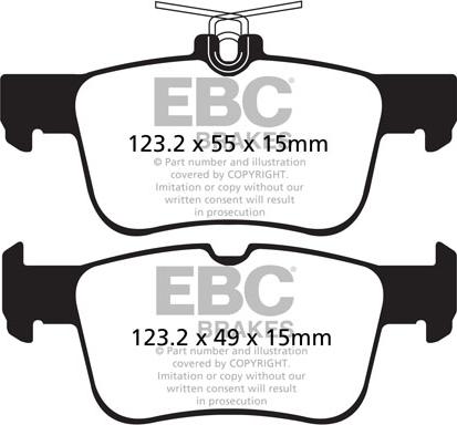 EBC Brakes DPX2160 - Kit pastiglie freno, Freno a disco autozon.pro