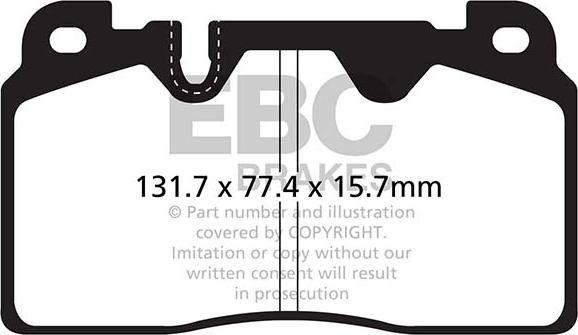 EBC Brakes DP22168 - Kit pastiglie freno, Freno a disco autozon.pro