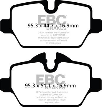 EBC Brakes DP22102 - Kit pastiglie freno, Freno a disco autozon.pro