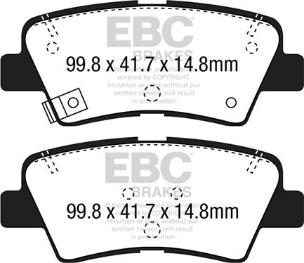 EBC Brakes DP22188 - Kit pastiglie freno, Freno a disco autozon.pro