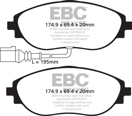 EBC Brakes DP82127RP1 - Kit pastiglie freno per elevate prestazioni autozon.pro