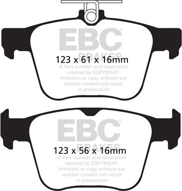 EBC Brakes DP22173 - Kit pastiglie freno, Freno a disco autozon.pro