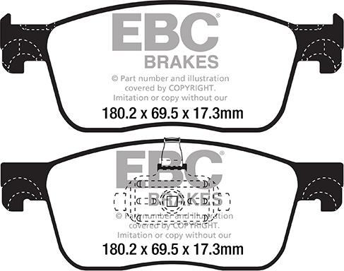 EBC Brakes DPX2308 - Kit pastiglie freno, Freno a disco autozon.pro