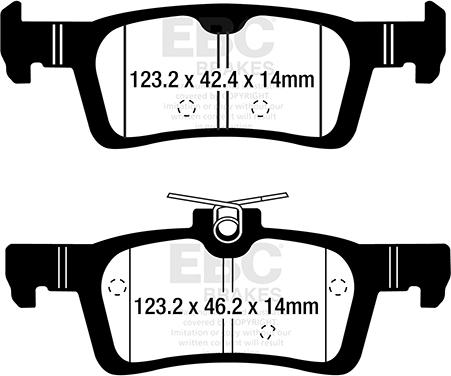 EBC Brakes DP22319 - Kit pastiglie freno, Freno a disco autozon.pro