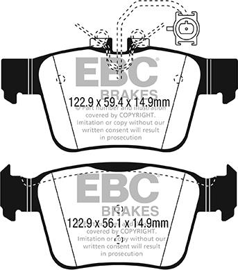 EBC Brakes DP22315 - Kit pastiglie freno, Freno a disco autozon.pro