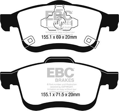 EBC Brakes DP22248 - Kit pastiglie freno, Freno a disco autozon.pro